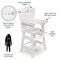 Badger Basket Doll High Chair with Padded Seat - White Rose